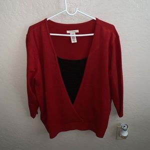 Long sleeve with sparkly black insert